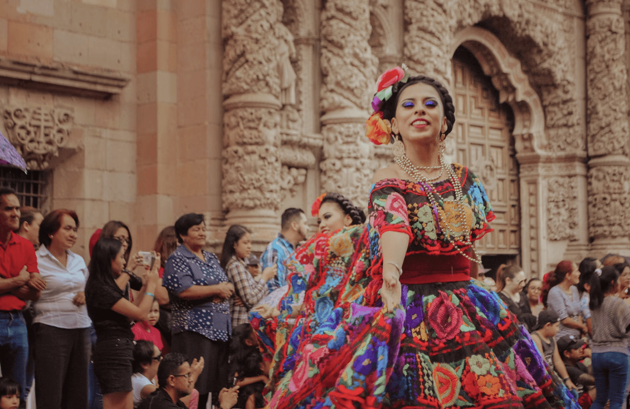 Vibrant latin dance in motion