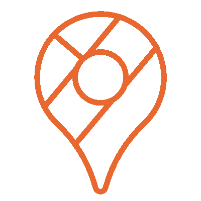 Animated orange map marker icon