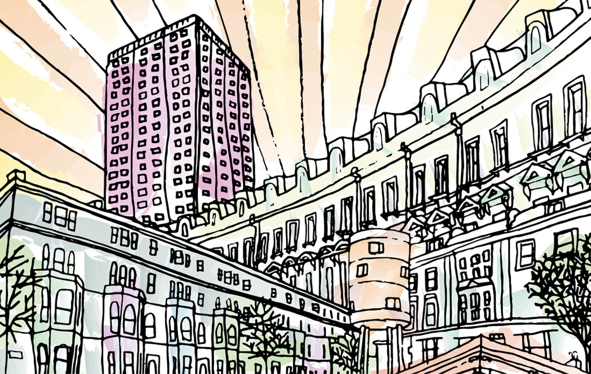 Illustration for Home Series dedicated to the Grenfell community