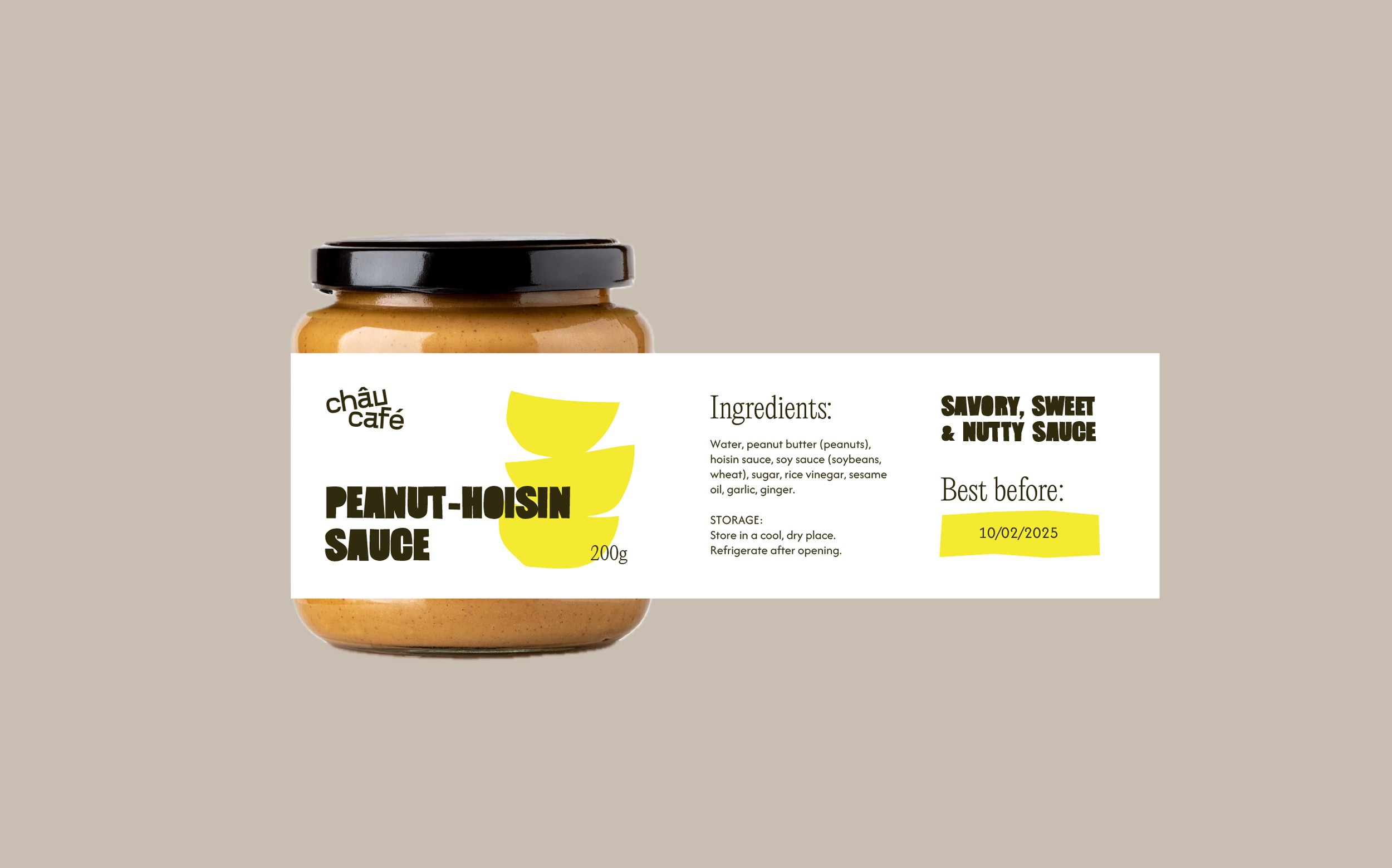 packaging design label for sauce
