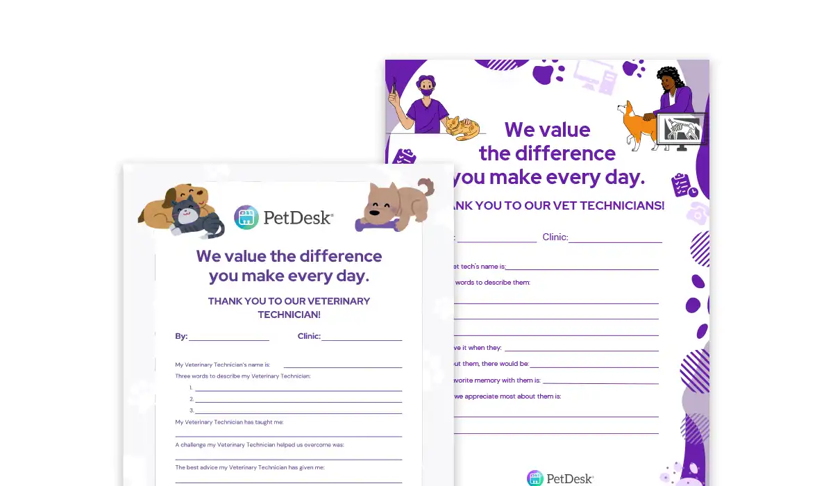 Appreciation Card for Veterinary Technicians