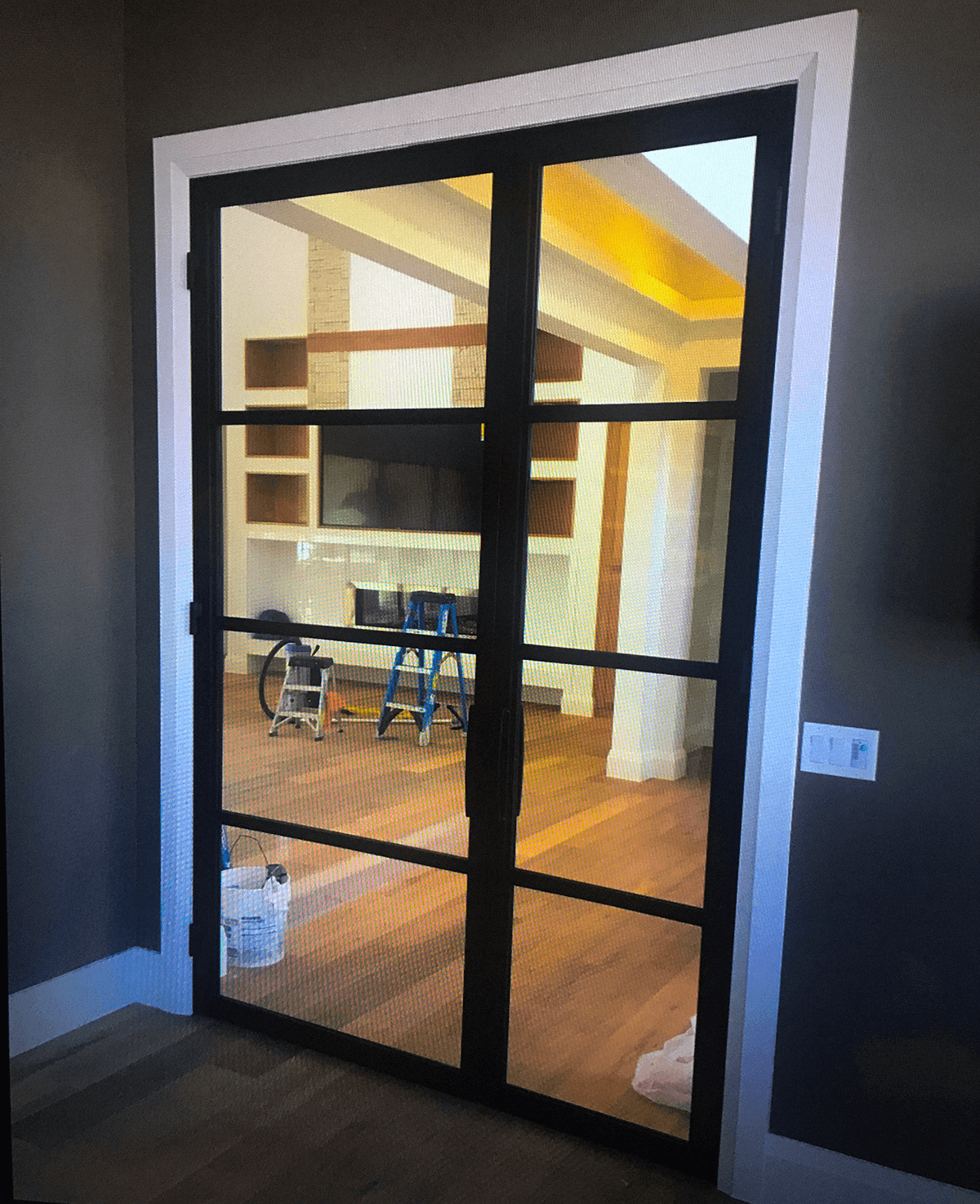 Traditional wrought iron double doors by M2 Metals Iron Doors DFW