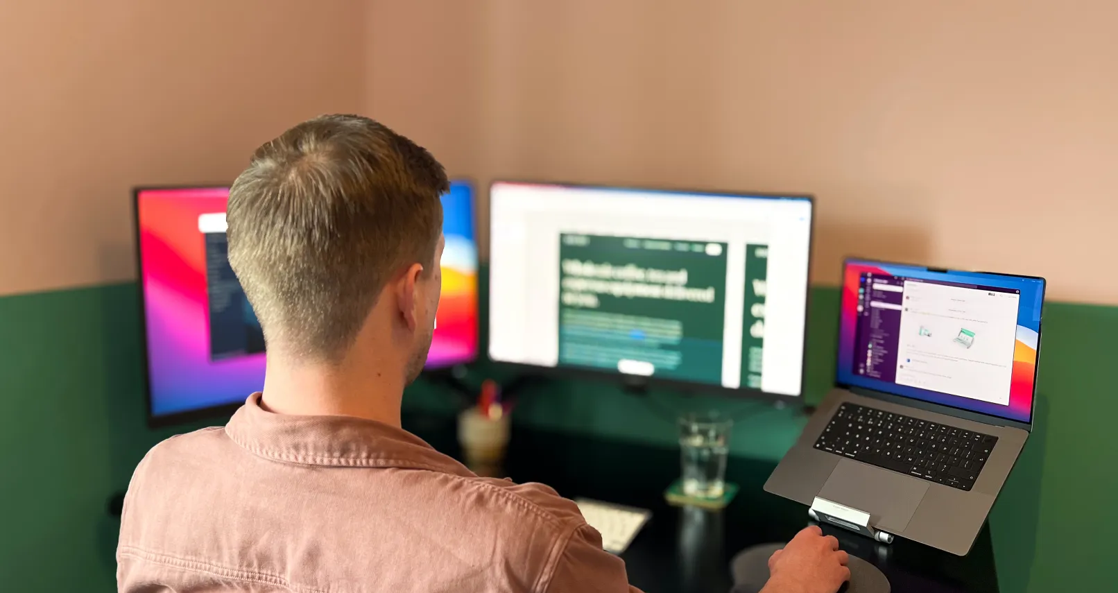 Greg Lewis updating a website
