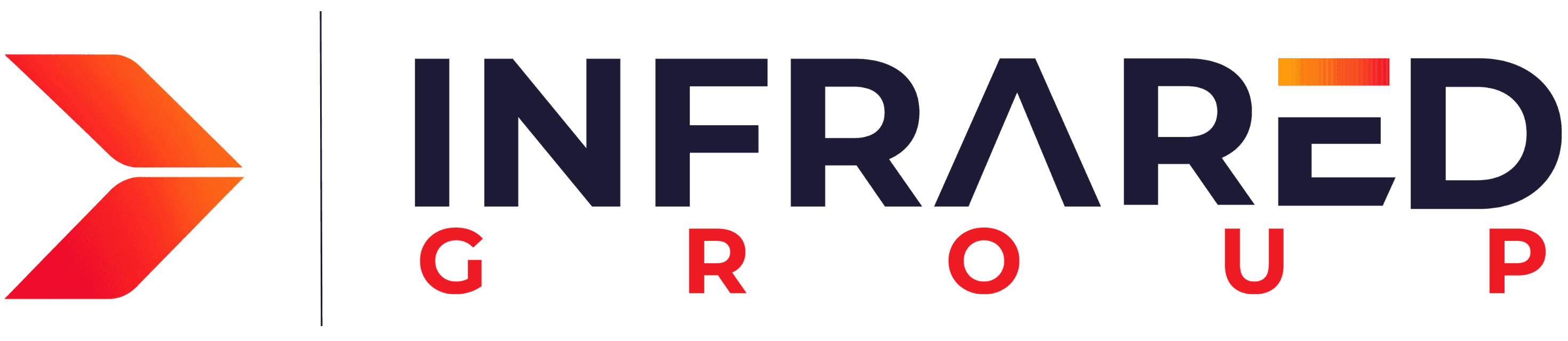 Infrared Group's Orange and blue logo with a link to the homepage of Infrared Group's website.