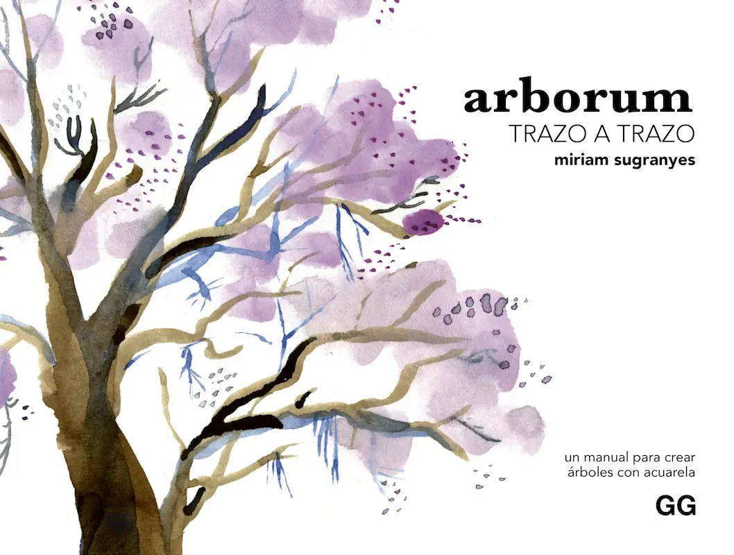 Miriam Sugranyes著『Arborum. Trazo a trazo. Un manual para crear árboles con acuarela』の表紙