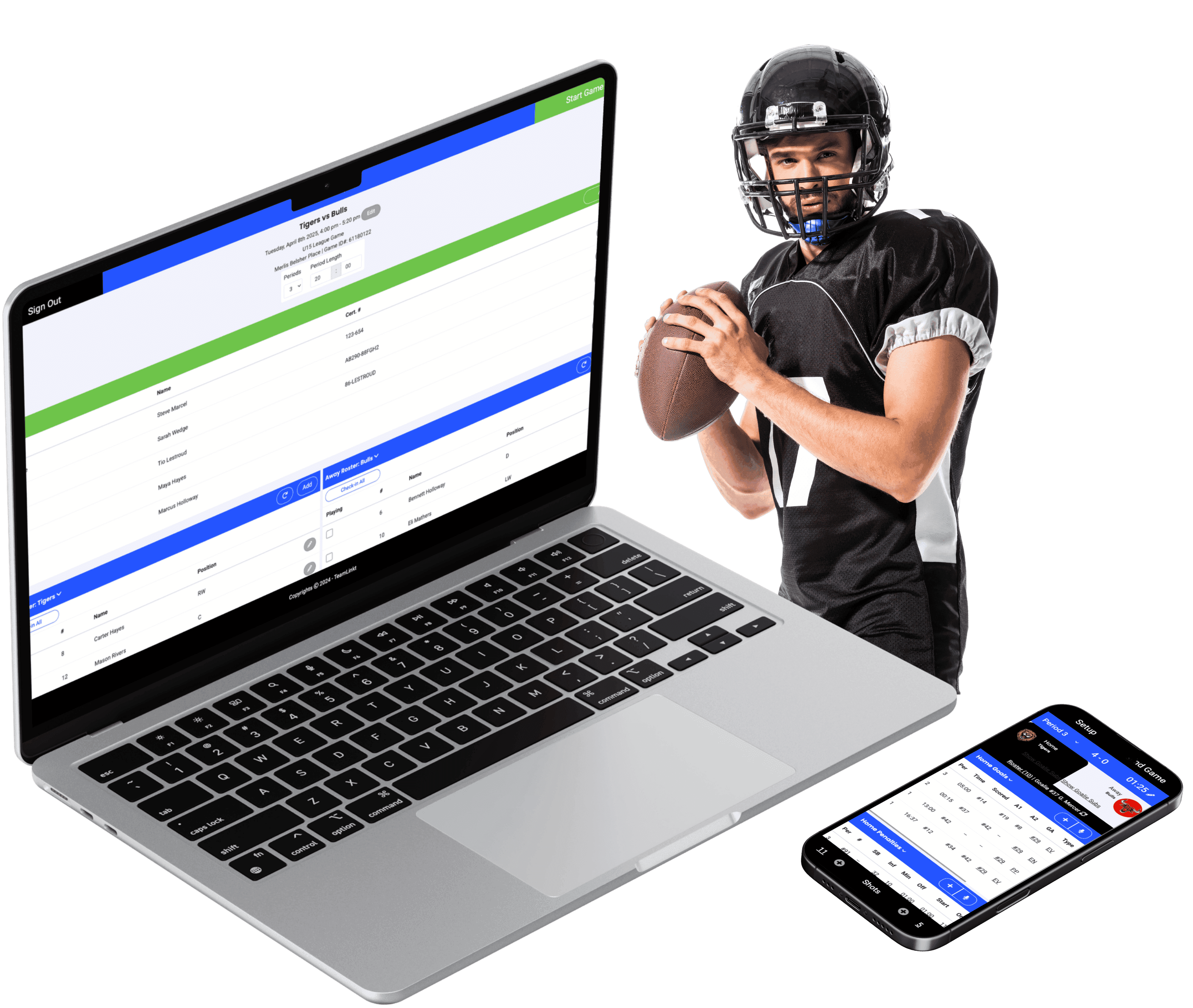 Digital Score Sheets for Football