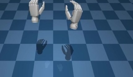 Industrial robots on a manufacturing line
