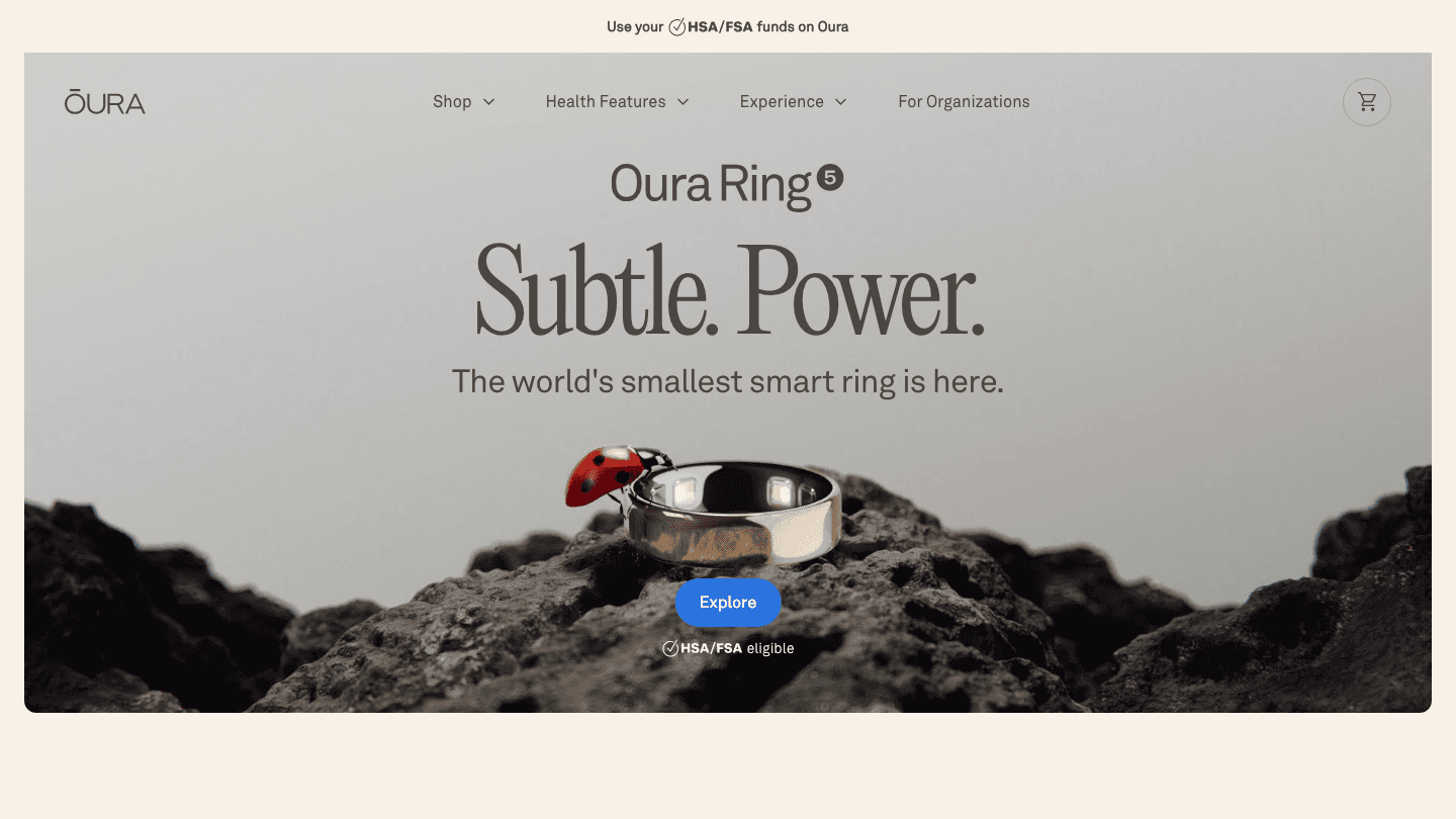 Oura Ring website