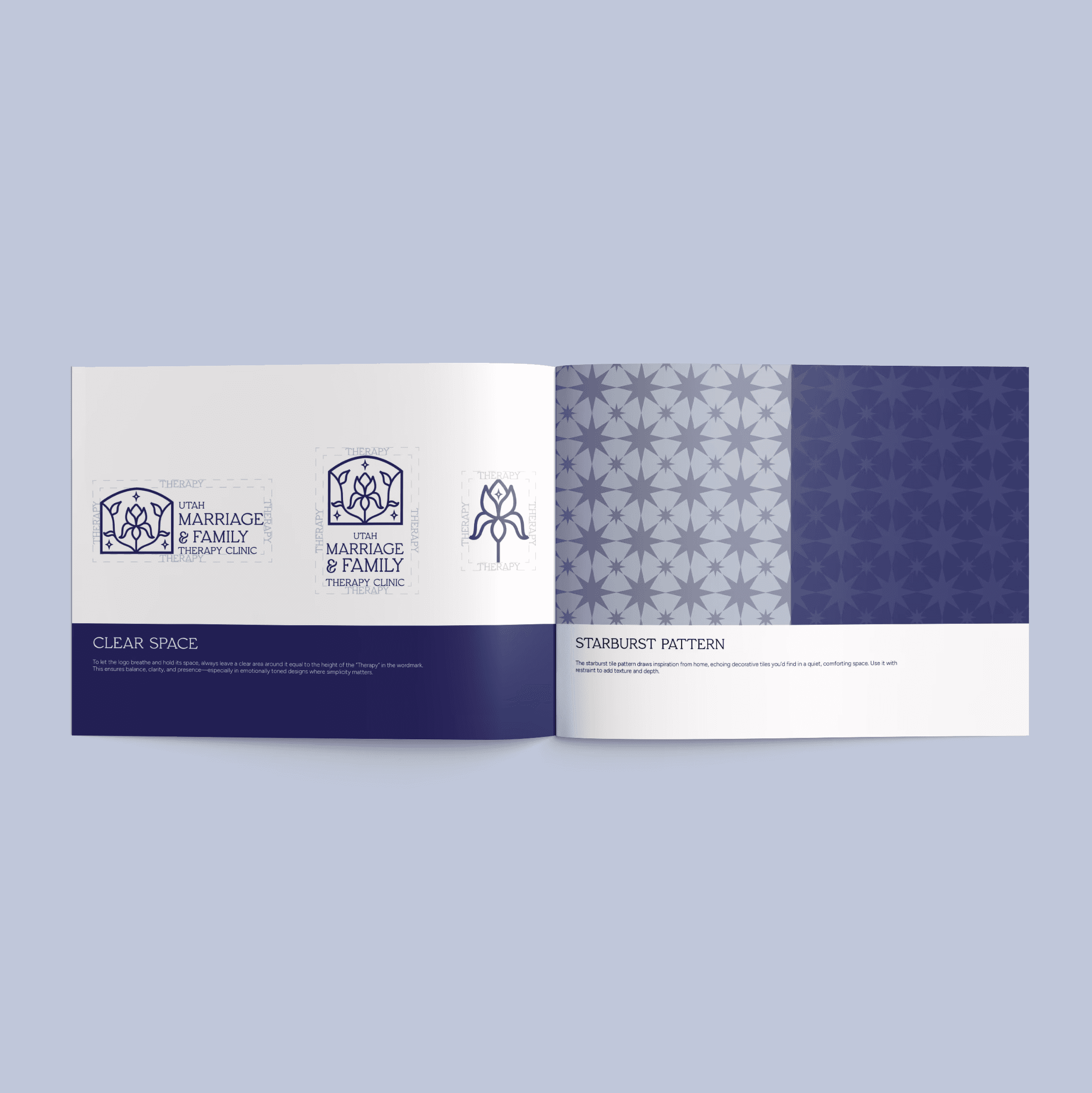 Utah Marriage and Family Therapy Clinic brand guide pattern