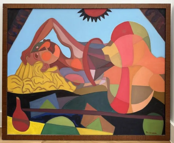 'Marriage Dinner' by Ben Feldshuh, oil painting