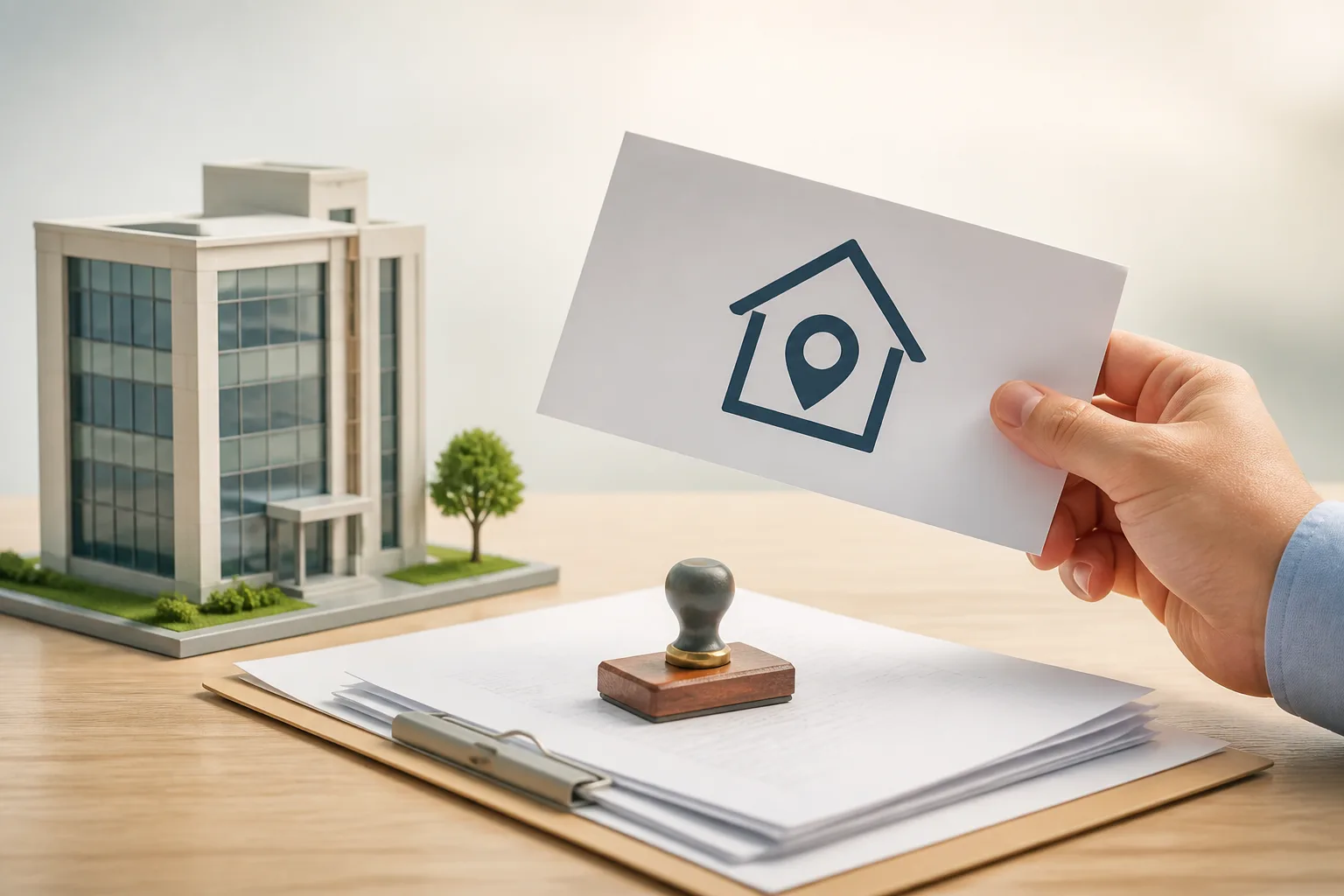 Proof of Address for Dubai Company Registration beside a Dubai trade license document and a
