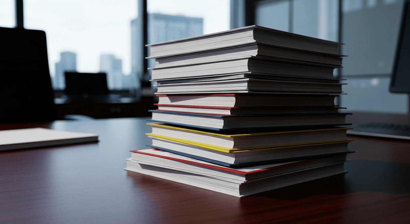 Stack of contract documents