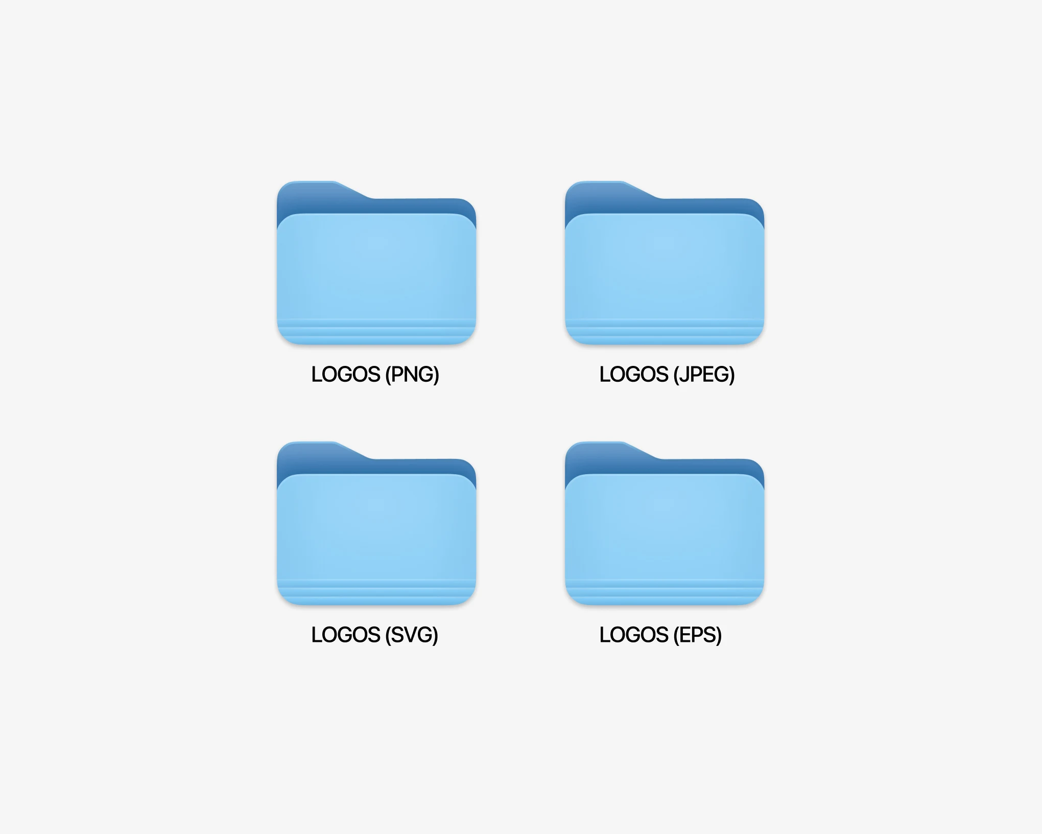 Vector Graphic of computer desktop folders