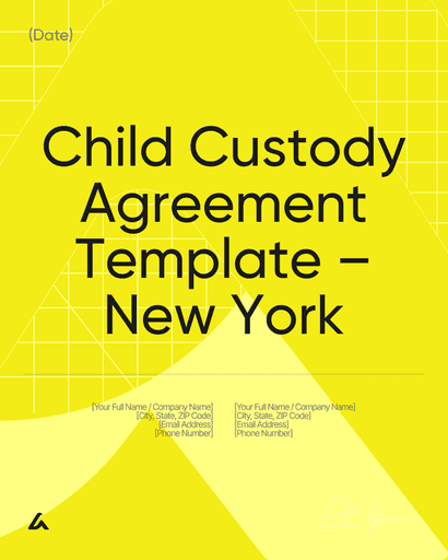 Child Custody Agreement Template – New York