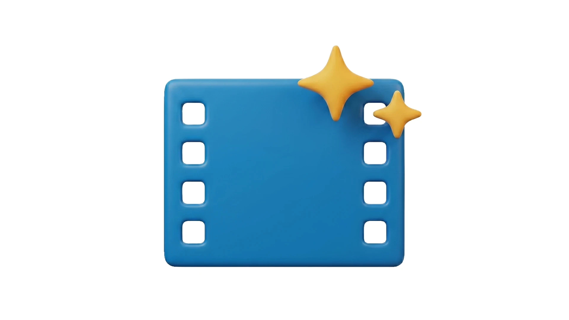 Blaue Filmrolle mit Sternen