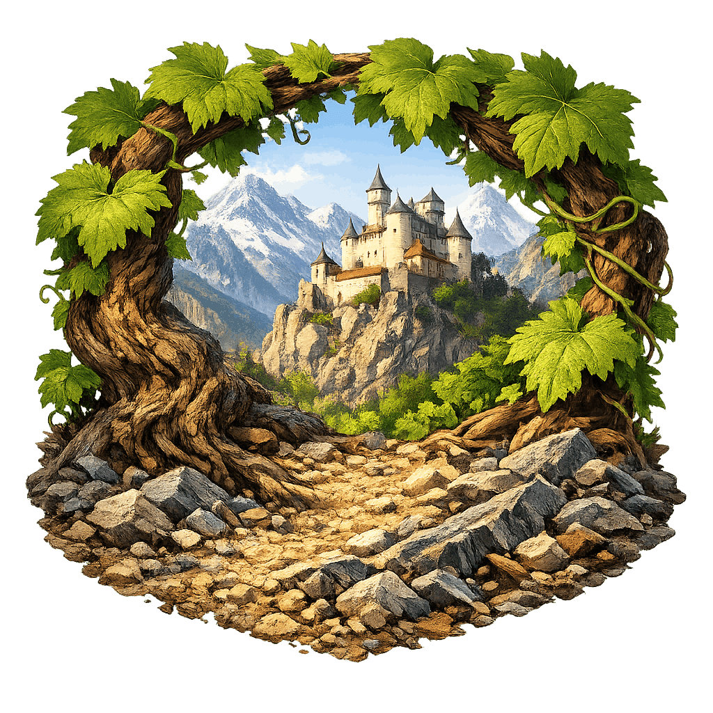 Detailed graphic of the Torrette wine region.