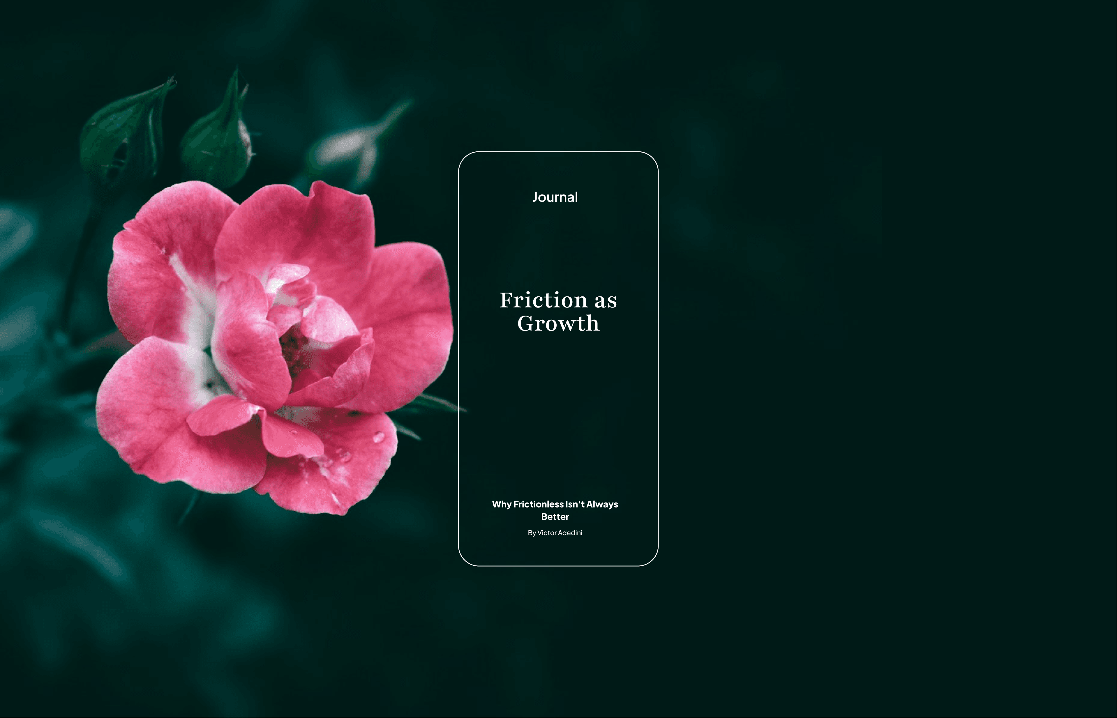Friction as Growth by Victor Adedini