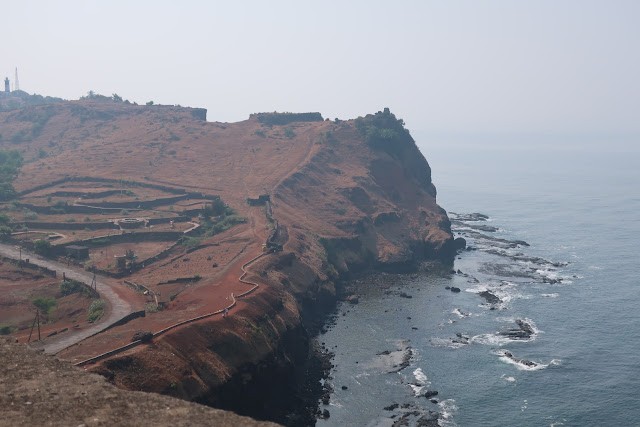 Sea and cliff in a fort