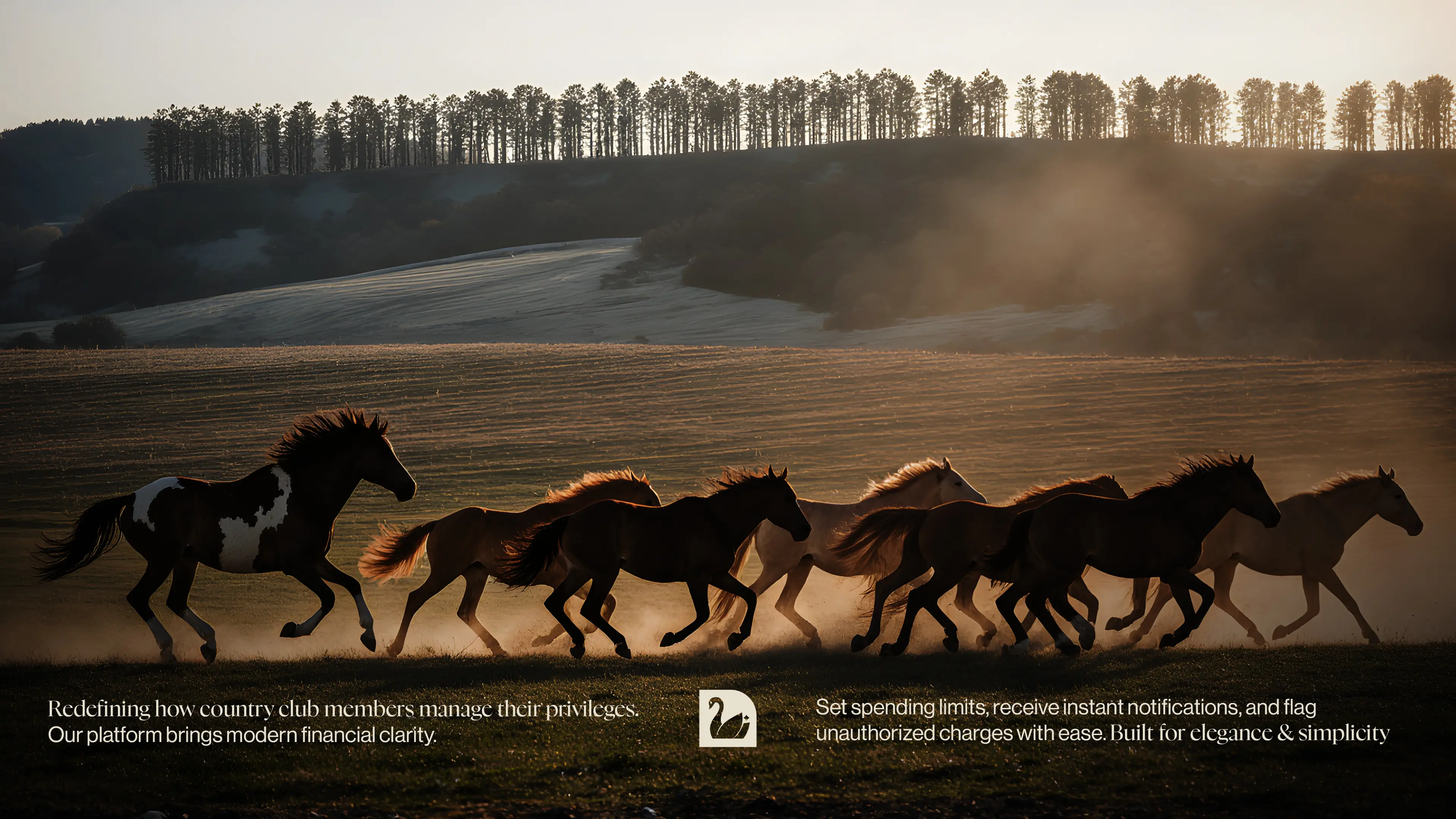 VRYFI NOW country club marketing visual with spending control messaging and product icon