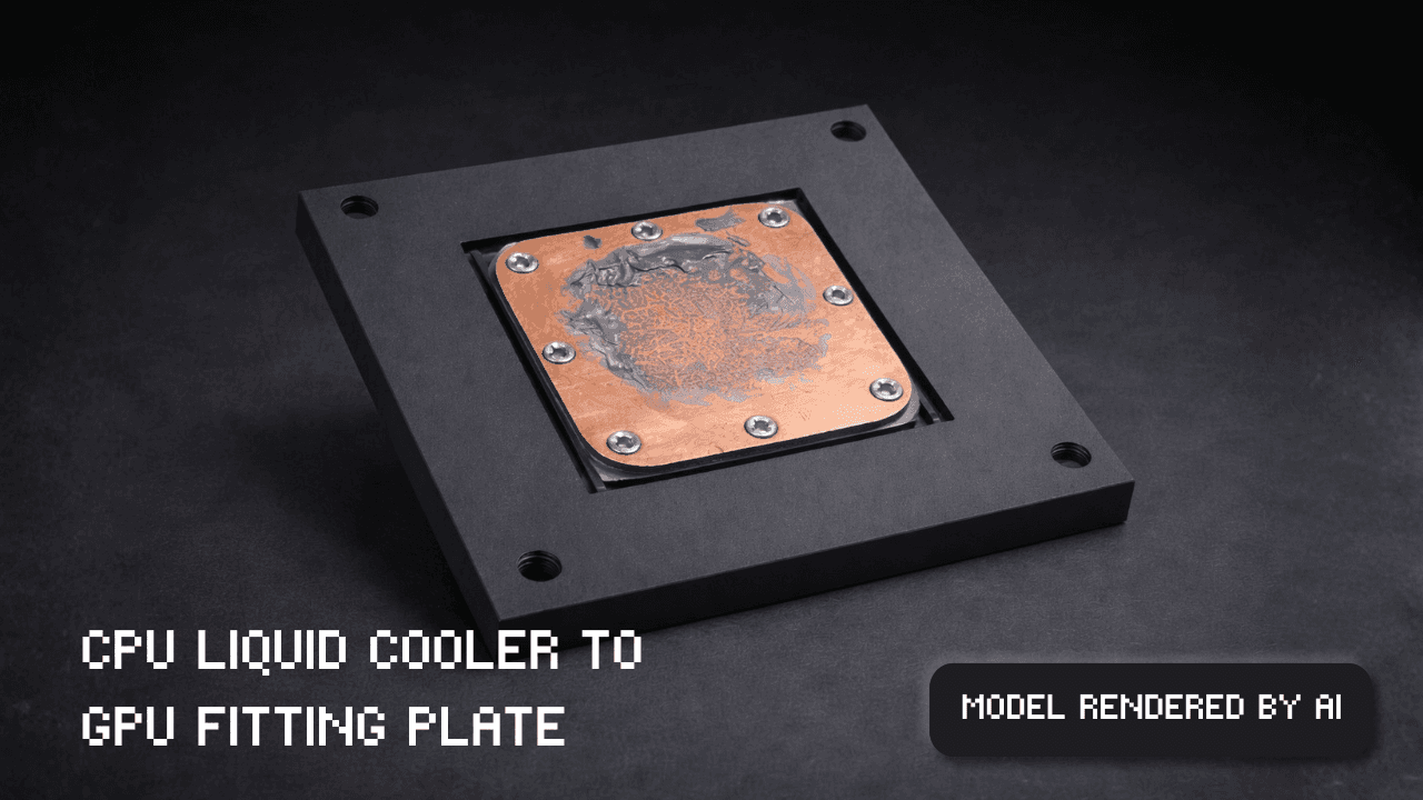 cpu liquid cooler to gpu fitting plate