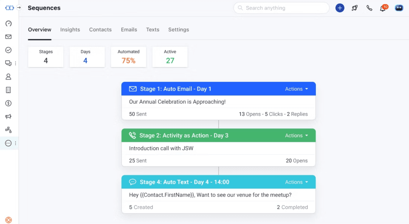 Salesmate Automation and Follow-Up Sequences