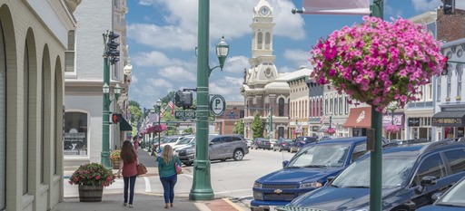 Berea KY college town setting with local neighborhoods, offering dumpster rental services