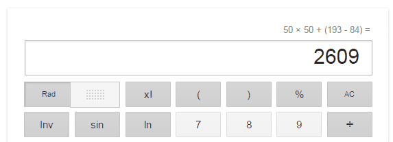 Google Calculator tricks