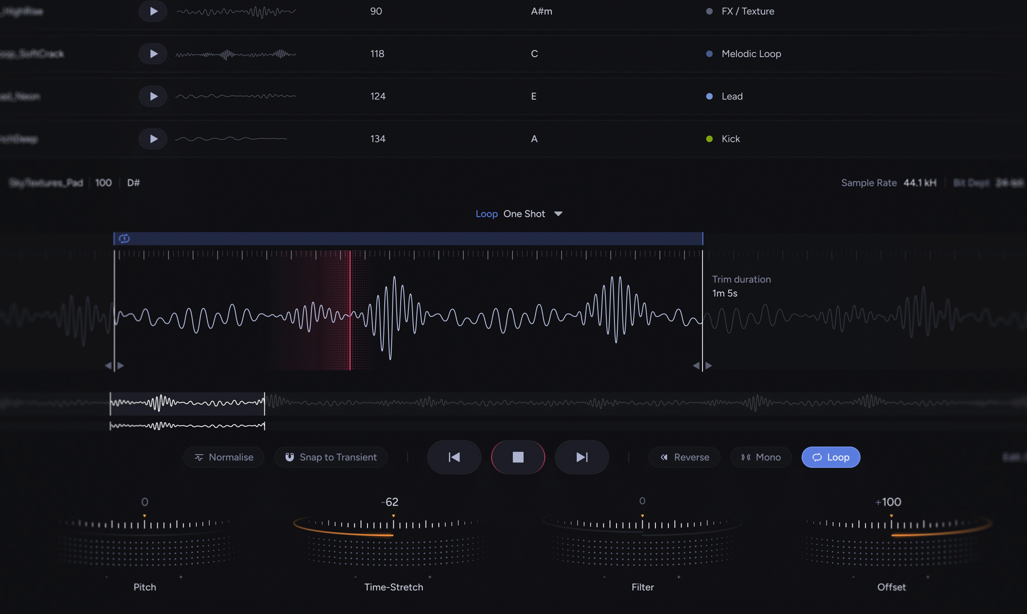 Image of a radial menu