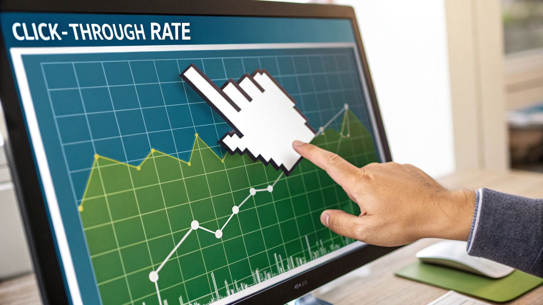 A professional reviewing advanced analytics on a computer screen, showing charts and graphs.