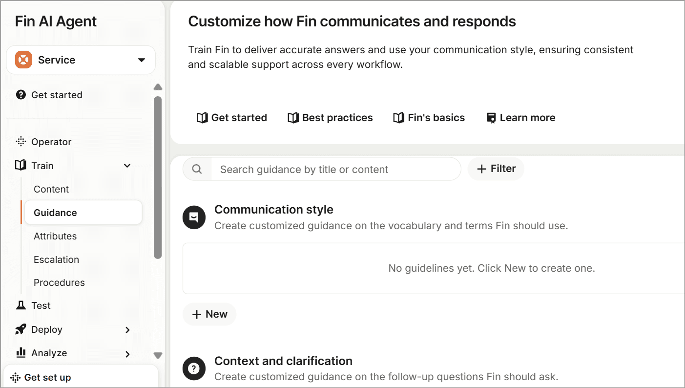 Customize how fin communicates