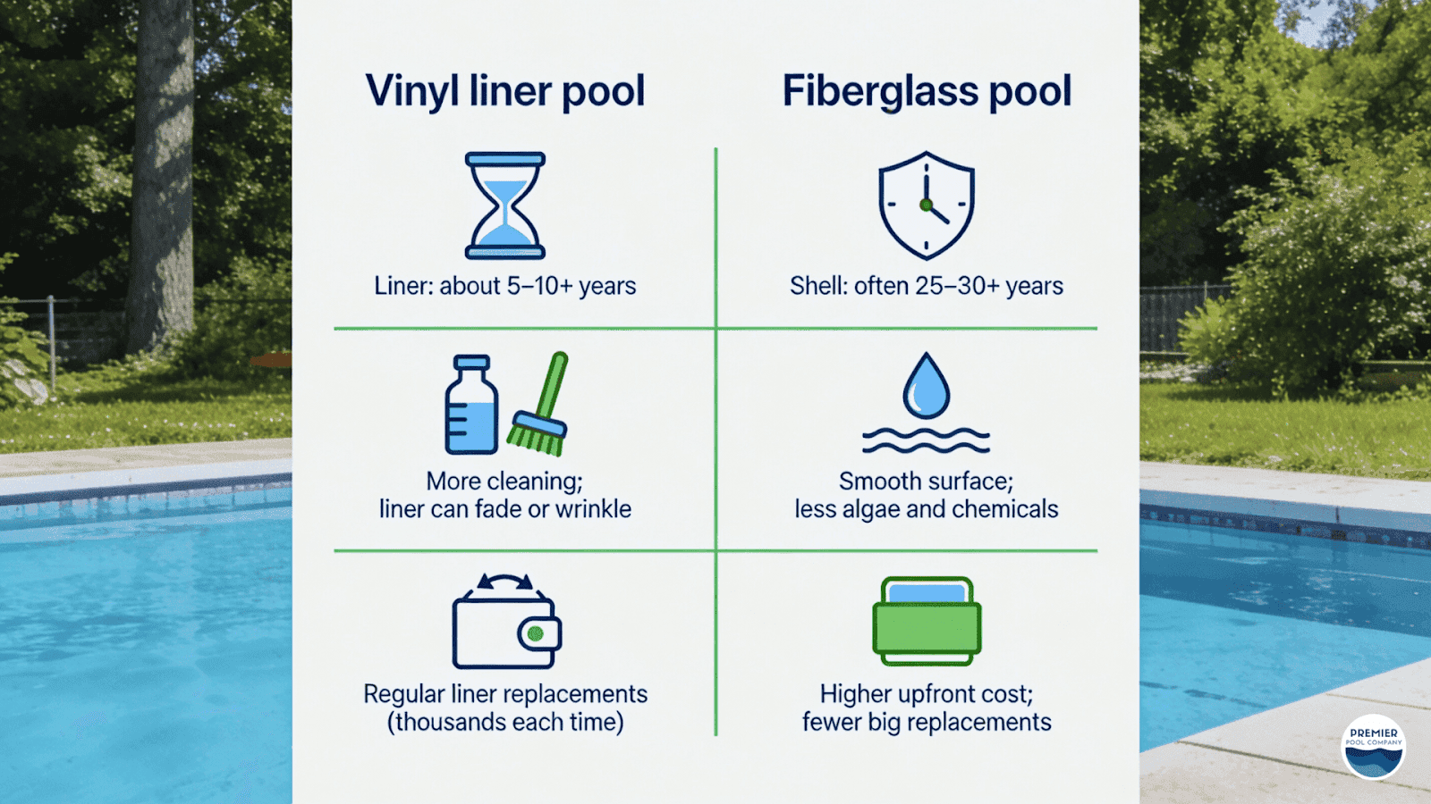 Benefits of converting a vinyl liner pool to a fiberglass swimming pool