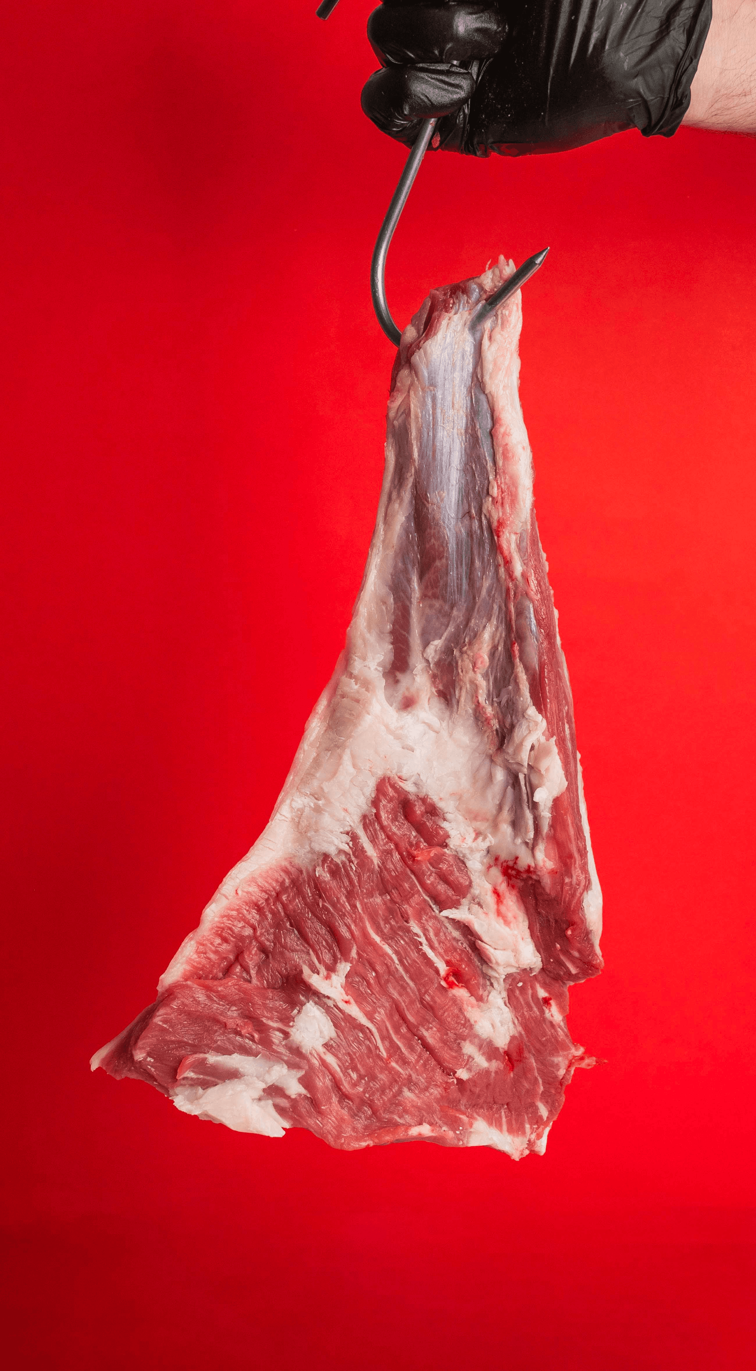 raw meat on brown wooden table