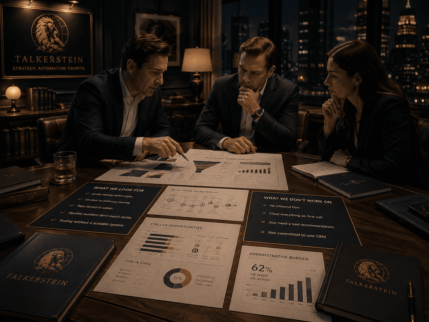 a quiet consulting session over crm automation with talkerstein consulting group