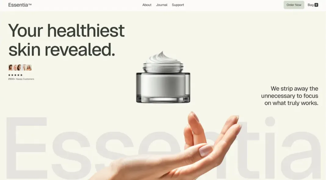 Site web de lancement de produit