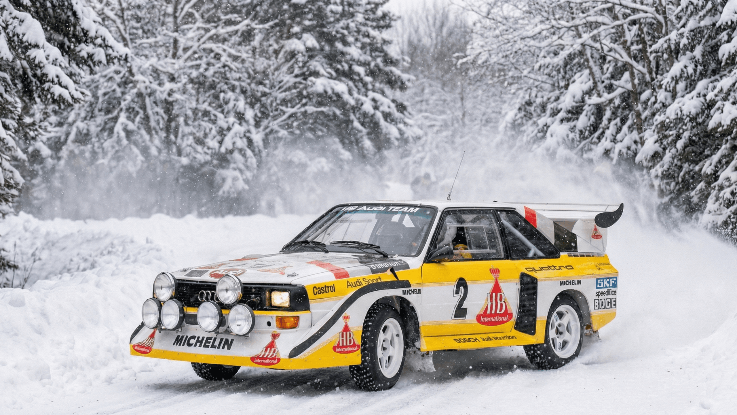 Audi Sport Quattro S1 E2, an iconic Group B rally car.