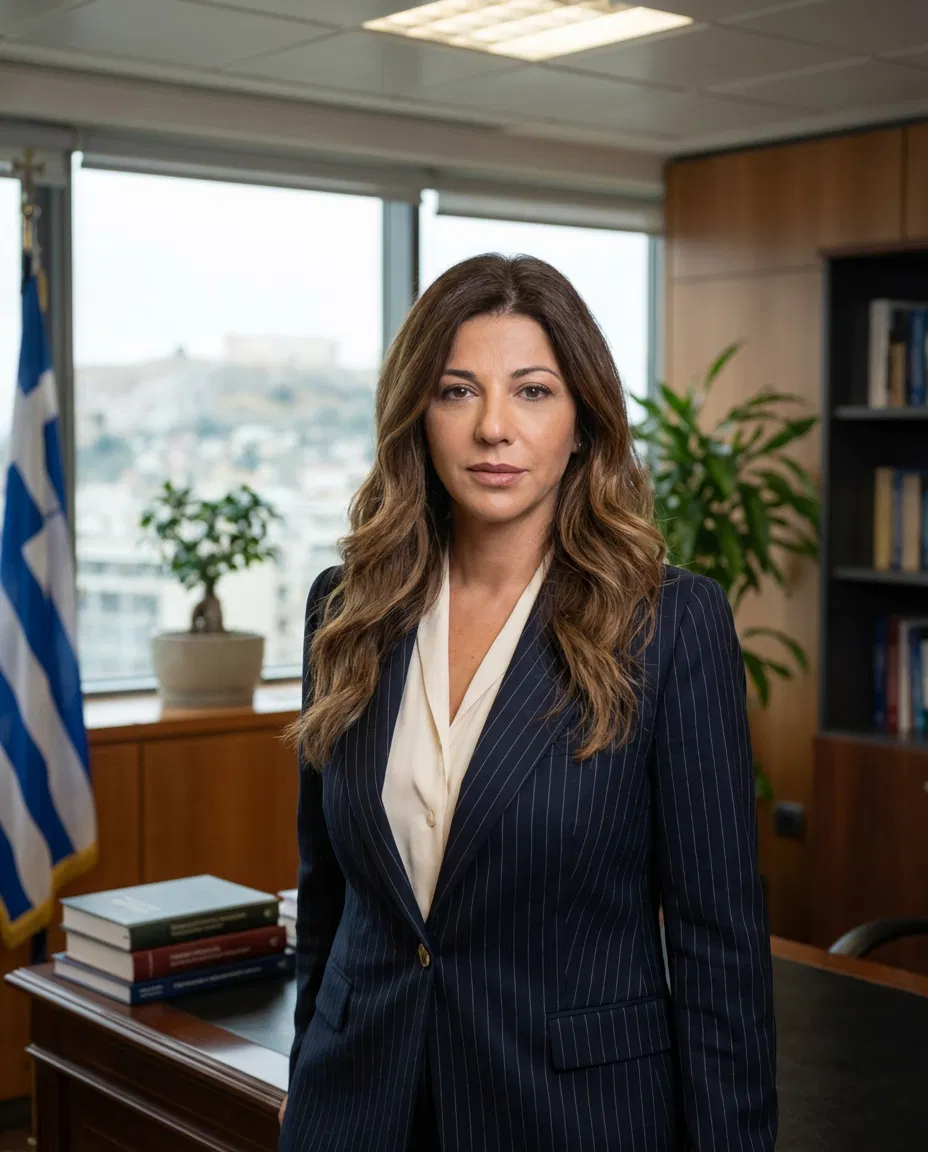 Greek Minister of Education Sofia Zacharaki