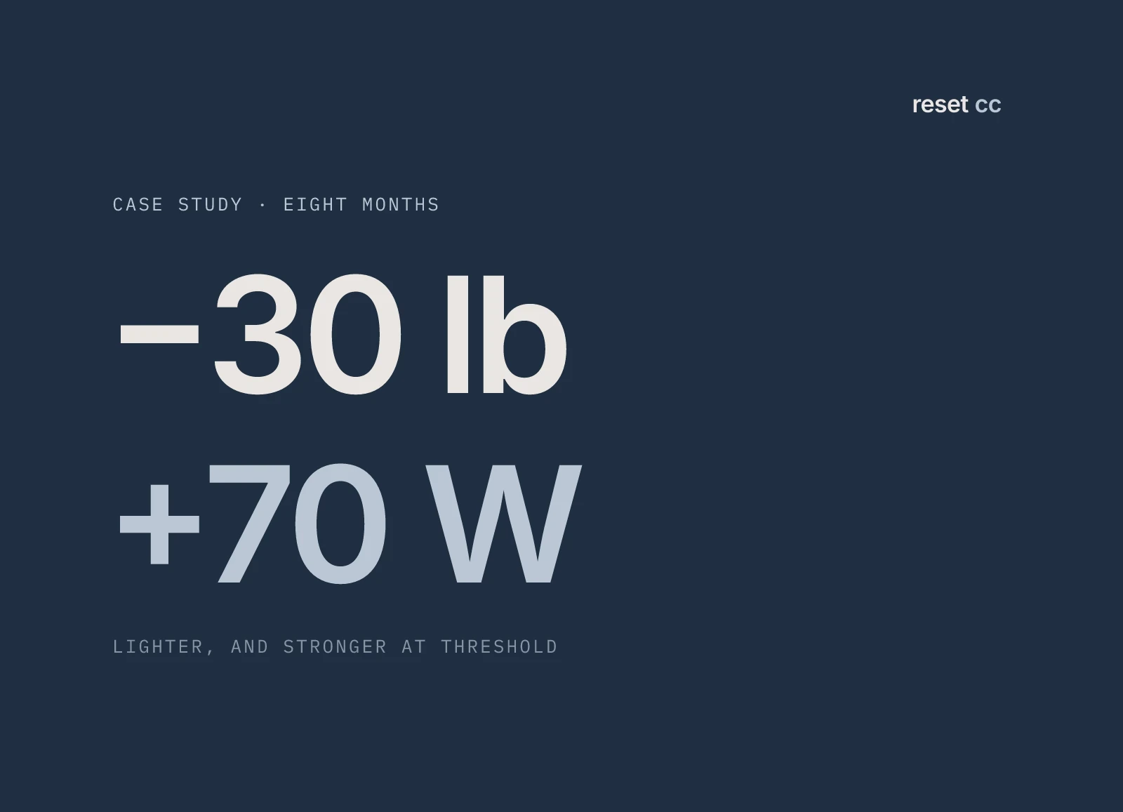 How one cyclist lost 30 lb and gained 70 W in eight months