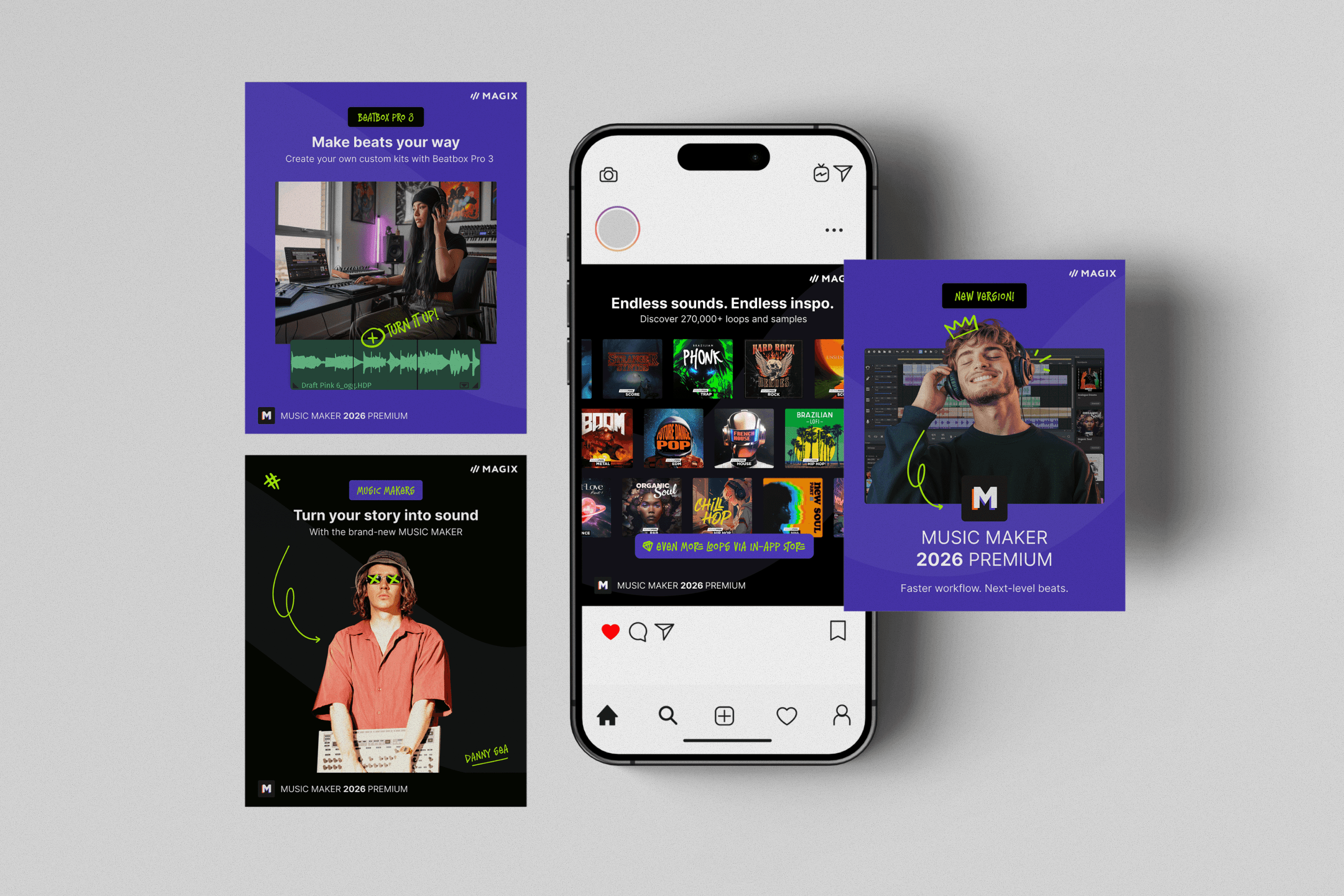 image of a smartphone leaning on top of a record player