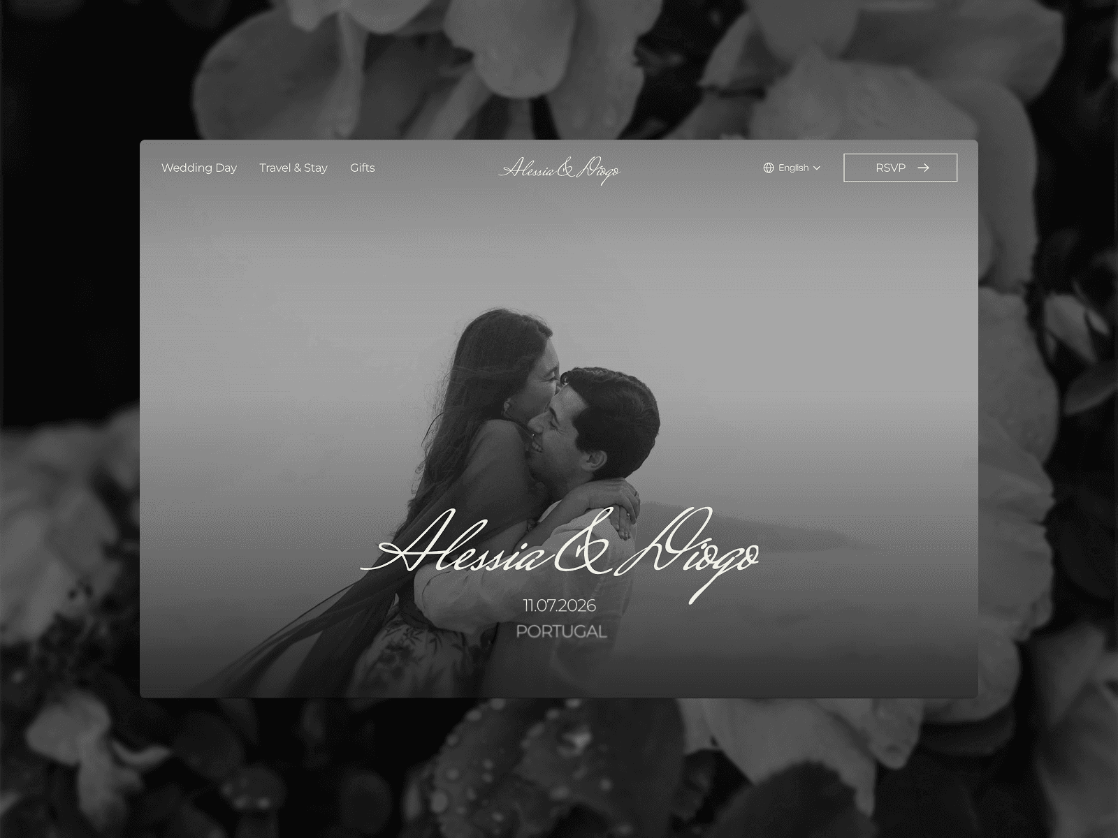 Wedding Website A&D preview