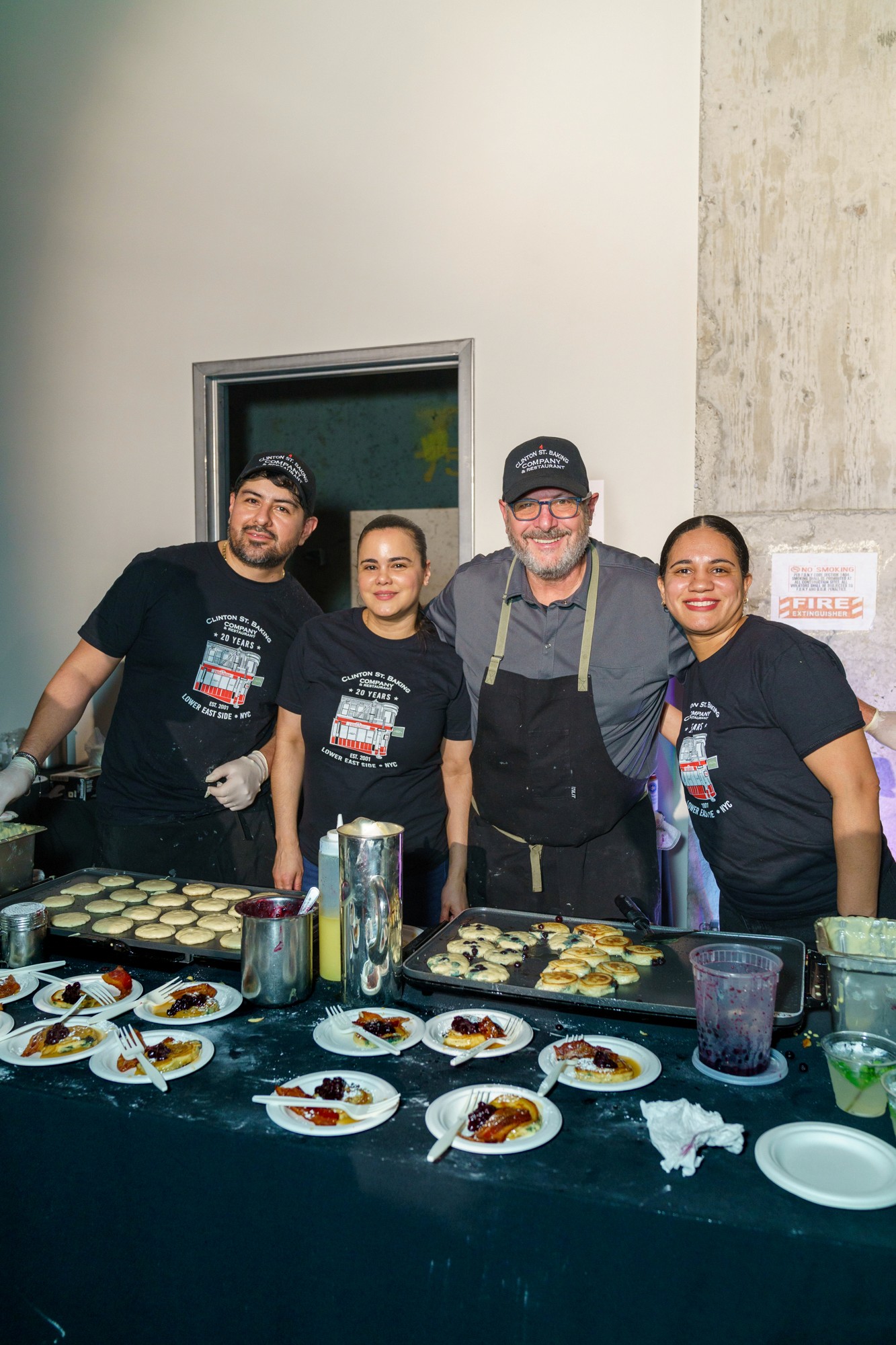 Clinton Baking Street Co staff at their table.
