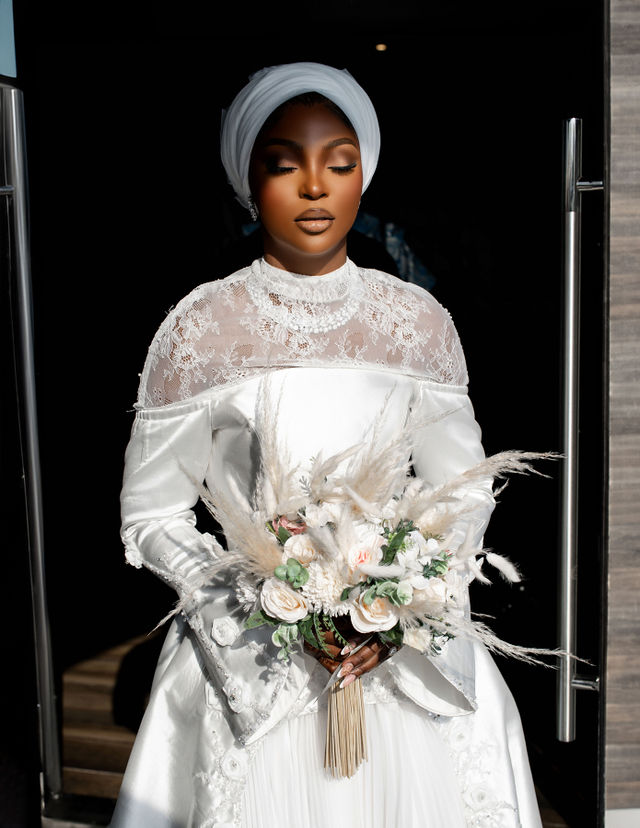 bride in her white dress