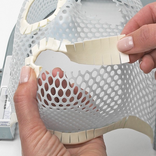 TenderTouch REF 418 applied to thermoplastic mask