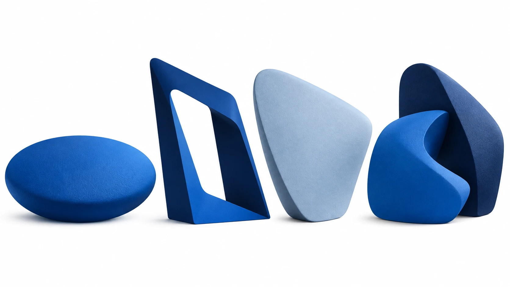 Four distinct blue forms represent enquiries, qualification, bookings and patient care