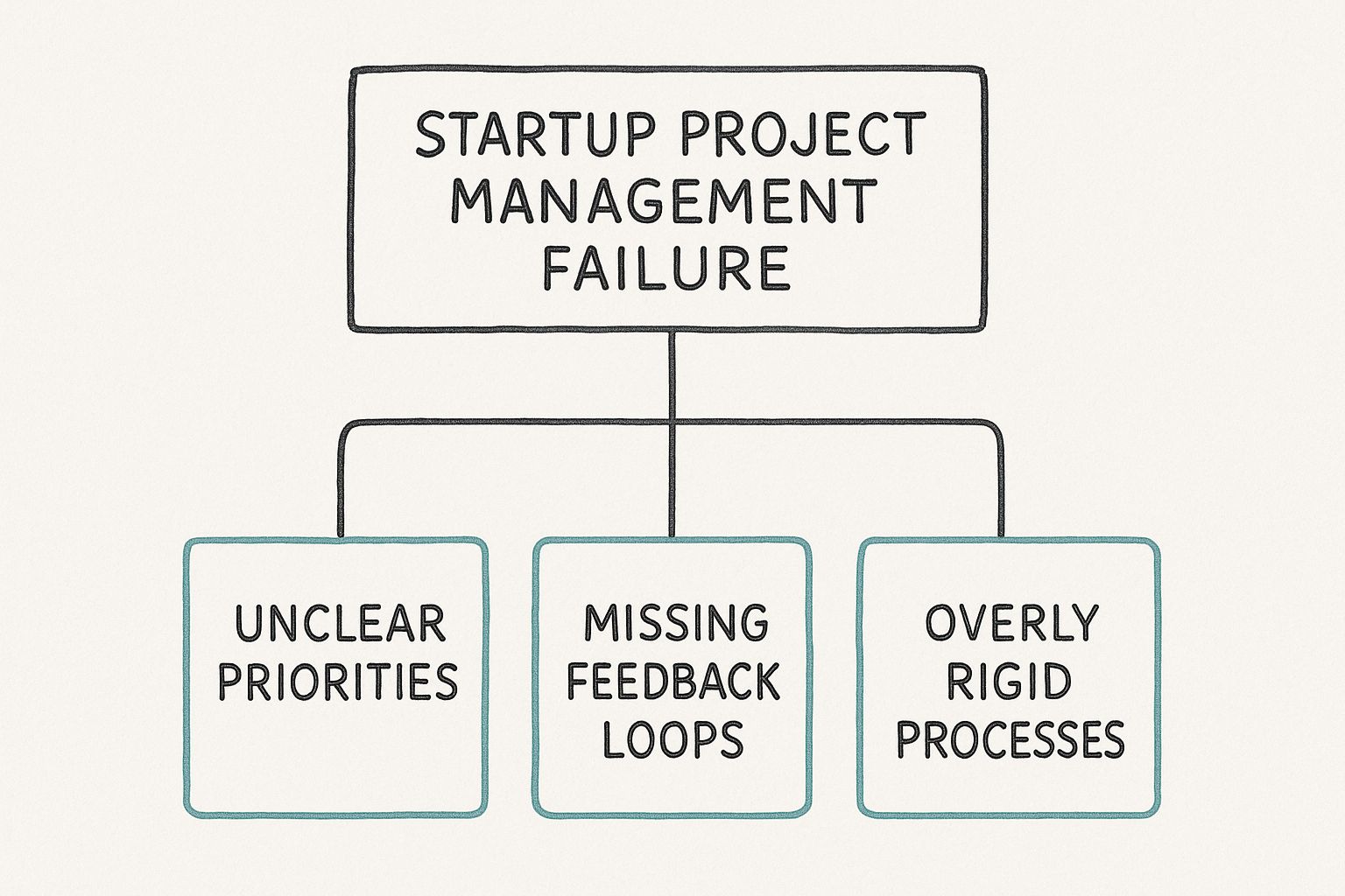 Infographic about project management for startups