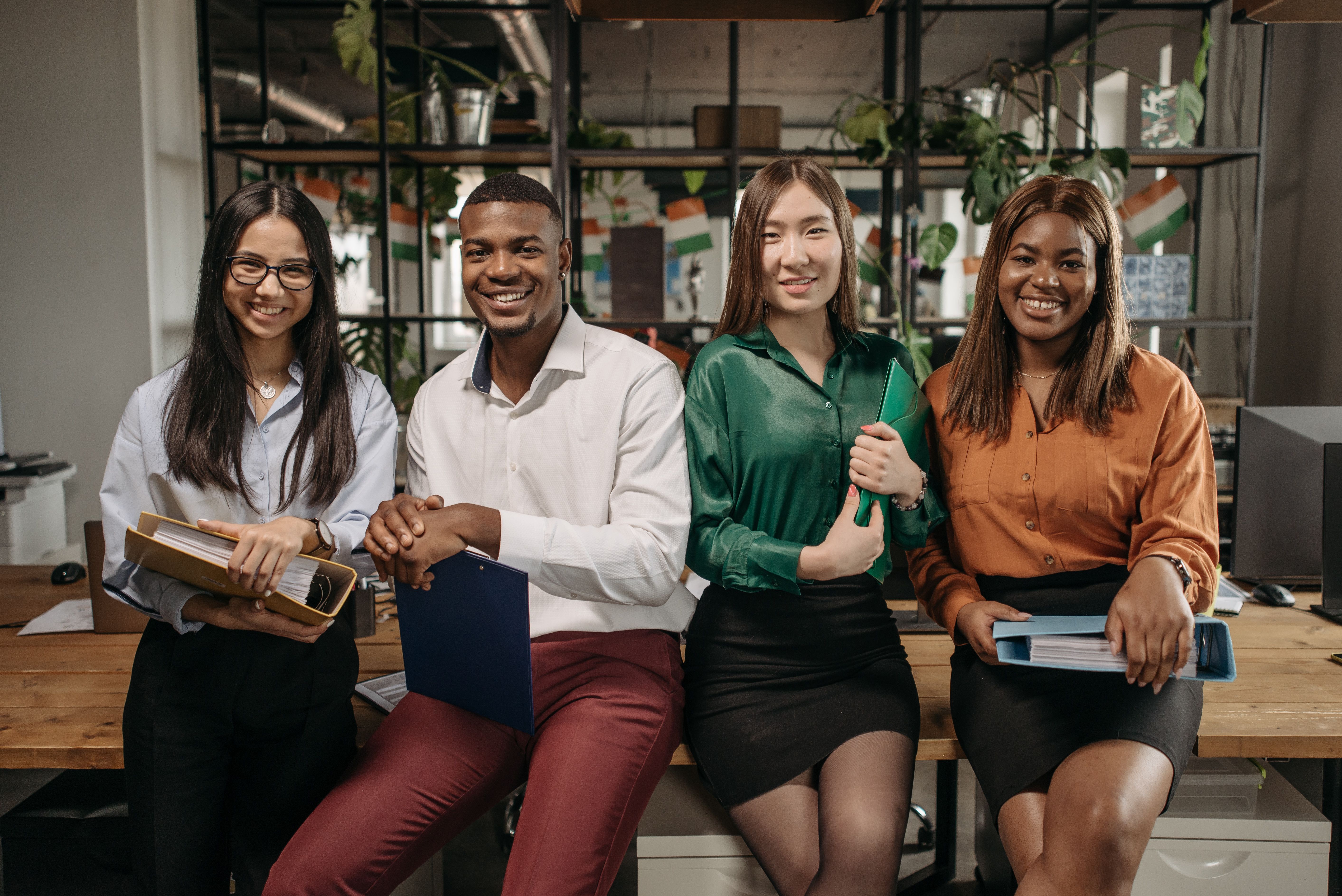 Women in the Office Smiling