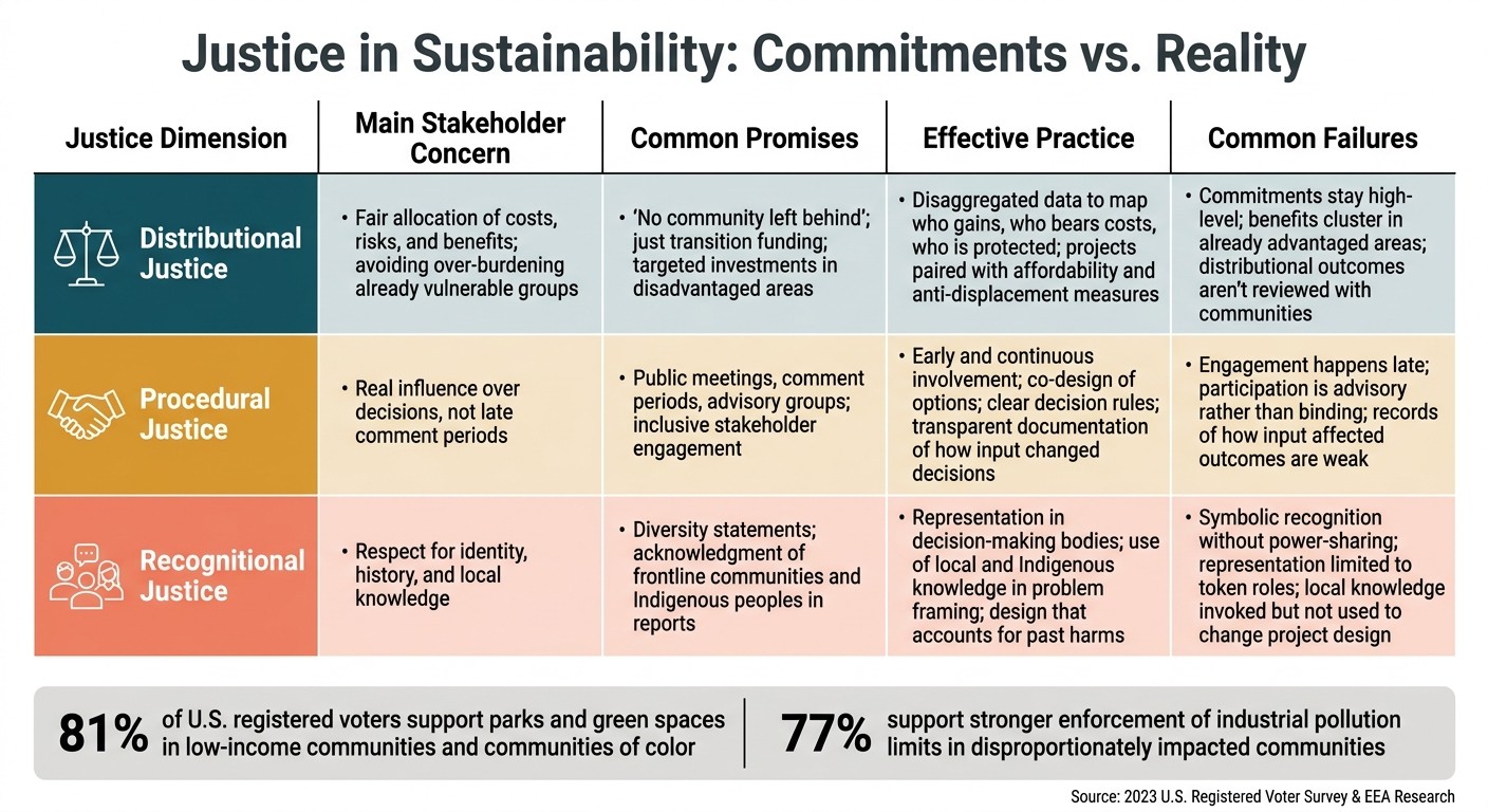 Justice in Sustainability: 3 Dimensions, Key Gaps & What Works