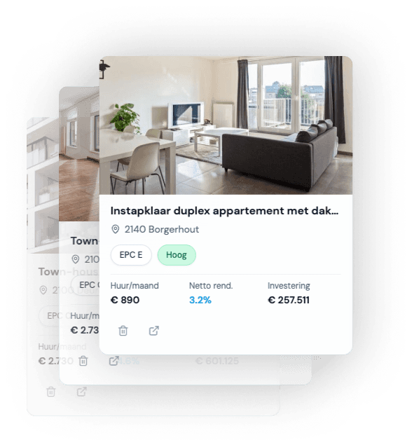 Bricksy portfolio dat centraal overzicht geeft van alle analyses.