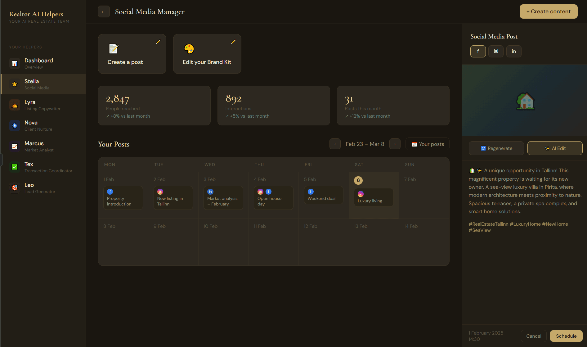 An image of Dreelio's dashboard