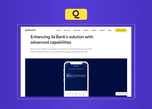 Banking product redesign case study showcasing enhanced digital banking capabilities and mobile user experience improvements.