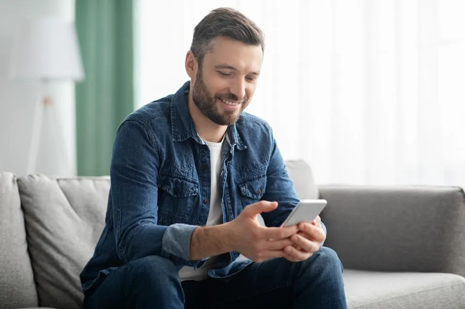 man on smartphone
